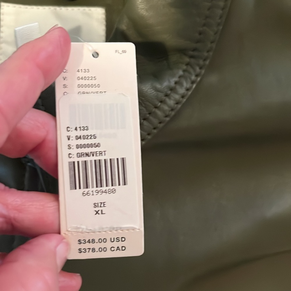 Avec le fils butter soft feminine leather jacket- color is olive drab. NWT - Picture 4 of 7